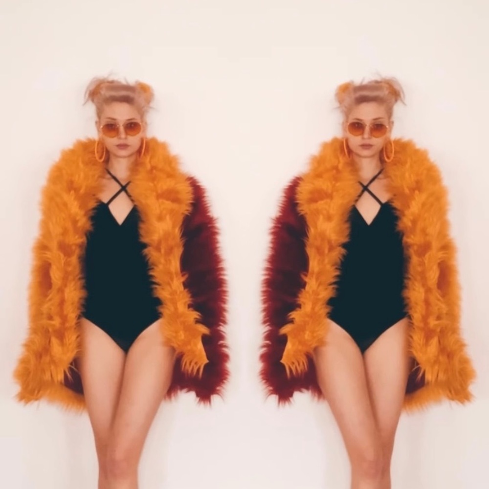 Groovy two-tone fur coat - Picture 3 of 9